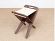 Mid-Century  modern scandinavian folding stool by Piet Hein, limited edition.