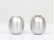 Set of 2 salt and pepper Super Egg grinders by Piet Hein. New edition.