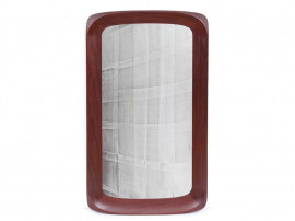 Grand miroir scandinave en teck 