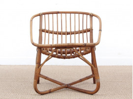 Mid-Century modern scandinavian rattan chair