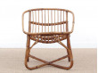 Mid-Century modern scandinavian rattan chair