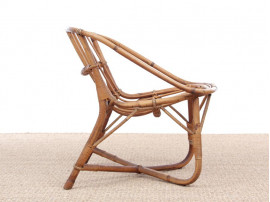 Mid-Century modern scandinavian rattan chair