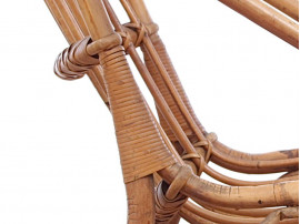 Mid-Century modern scandinavian rattan chair
