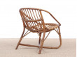 Mid-Century modern scandinavian rattan chair