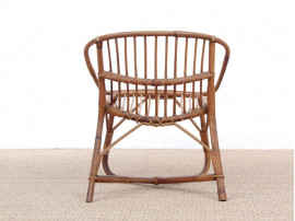 Mid-Century modern scandinavian rattan chair