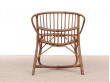 Mid-Century modern scandinavian rattan chair