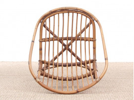 Mid-Century modern scandinavian rattan chair