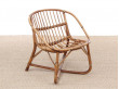 Mid-Century modern scandinavian rattan chair