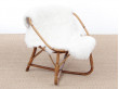 Petit fauteuil scandinave en rotin