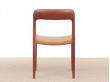 Mid-Century modern scandinavian set of 6 dining chairs in teak model 75 by Niels O.Møller