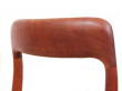 Mid-Century modern scandinavian set of 6 dining chairs in teak model 75 by Niels O.Møller