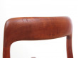 Mid-Century modern scandinavian set of 6 dining chairs in teak model 75 by Niels O.Møller