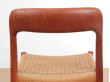 Mid-Century modern scandinavian set of 6 dining chairs in teak model 75 by Niels O.Møller