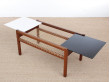 Mid-Century modern scandinavian coffee table with plexiglass top. 