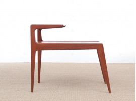 Mid-Century modern scandinavian teak two-tier side table by Kurt Ostervig