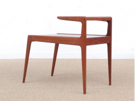 Mid-Century modern scandinavian teak two-tier side table by Kurt Ostervig