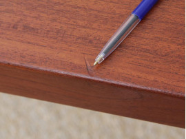 Mid-Century modern scandinavian teak two-tier side table by Kurt Ostervig