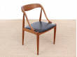 Mid-Century modern scandinavian set of 6 dining chairs in teak  by Niels O.Møller