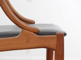 Mid-Century modern scandinavian set of 6 dining chairs in teak  by Niels O.Møller