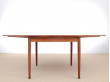 Mid-Century modern scandinavian square dining table. 4/6 seats.