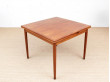 Table de repas scandinave carrée en teck à rallonges 4/6 personnes