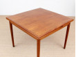 Mid-Century modern scandinavian square dining table. 4/6 seats.