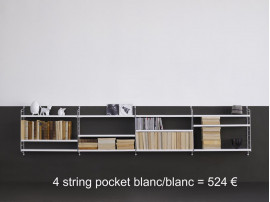 Mid-Century modern scandinavian shelves String Pocket. New édition