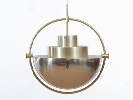 Mid century modern scandinavian brass pendant lamp model Multi-lite by  Louis Weisdorf