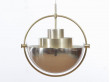 Mid century modern scandinavian brass pendant lamp model Multi-lite by  Louis Weisdorf