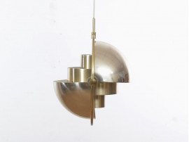 Mid century modern scandinavian brass pendant lamp model Multi-lite by  Louis Weisdorf