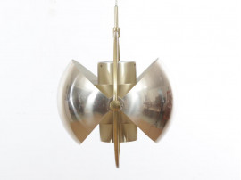 Mid century modern scandinavian brass pendant lamp model Multi-lite by  Louis Weisdorf