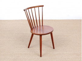 Mid-Century modern scandinavian pair of chairs in teak