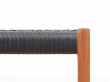 Mid-Century  modern scandinavian bench model n°63 by Niels Møller, teak and black paper cord 150 cm