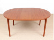 Mid-Century modern scandinavian round dining table in teak 4/8 seats by Nils Jonsson