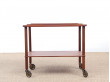 Mid-Century modern scandinavian serving cart in teak