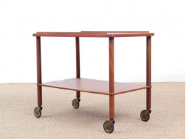 Mid-Century modern scandinavian serving cart in teak