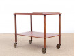 Mid-Century modern scandinavian serving cart in teak