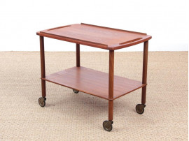 Mid-Century modern scandinavian serving cart in teak