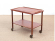 Mid-Century modern scandinavian serving cart in teak