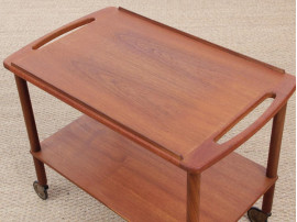 Mid-Century modern scandinavian serving cart in teak