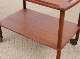 Mid-Century modern scandinavian serving cart in teak