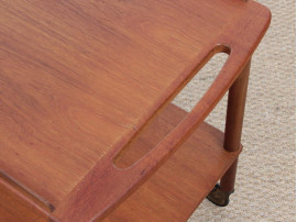 Mid-Century modern scandinavian serving cart in teak