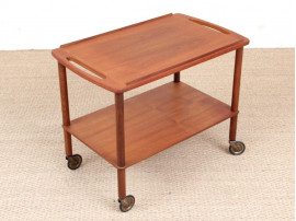 Mid-Century modern scandinavian serving cart in teak