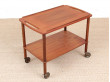 Mid-Century modern scandinavian serving cart in teak