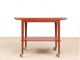 Mid-Century  modern scandinavian serving table in teak by Peter Hvidt