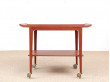 Mid-Century  modern scandinavian serving table in teak by Peter Hvidt