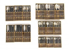 Mid-Century  modern scandinavian cutelry by Henning Nørgaard. Model Eton, 60 pcs.