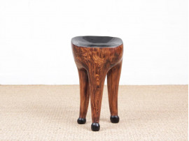 Three legs stool by french sculptor Yvon. Unique piece.