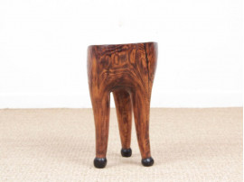 Three legs stool by french sculptor Yvon. Unique piece.