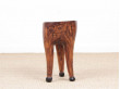 Three legs stool by french sculptor Yvon. Unique piece.